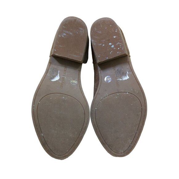 Lucky Brand Fahmida Ankle Bootie Boot Tan Suede Leather Womens 6.5 - Picture 7 of 8